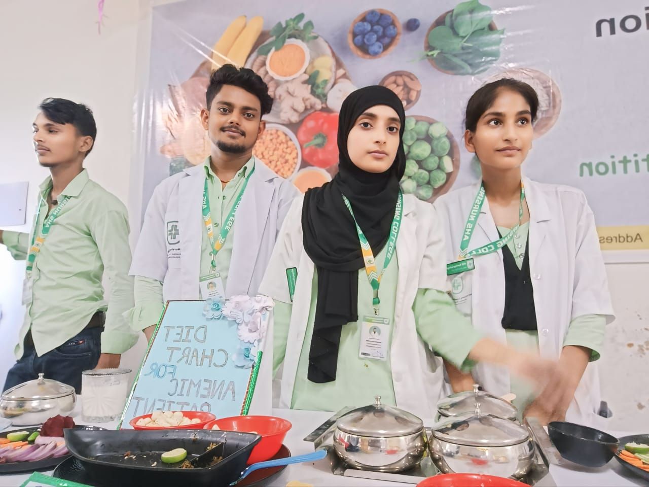 Students presenting their nutrition stall