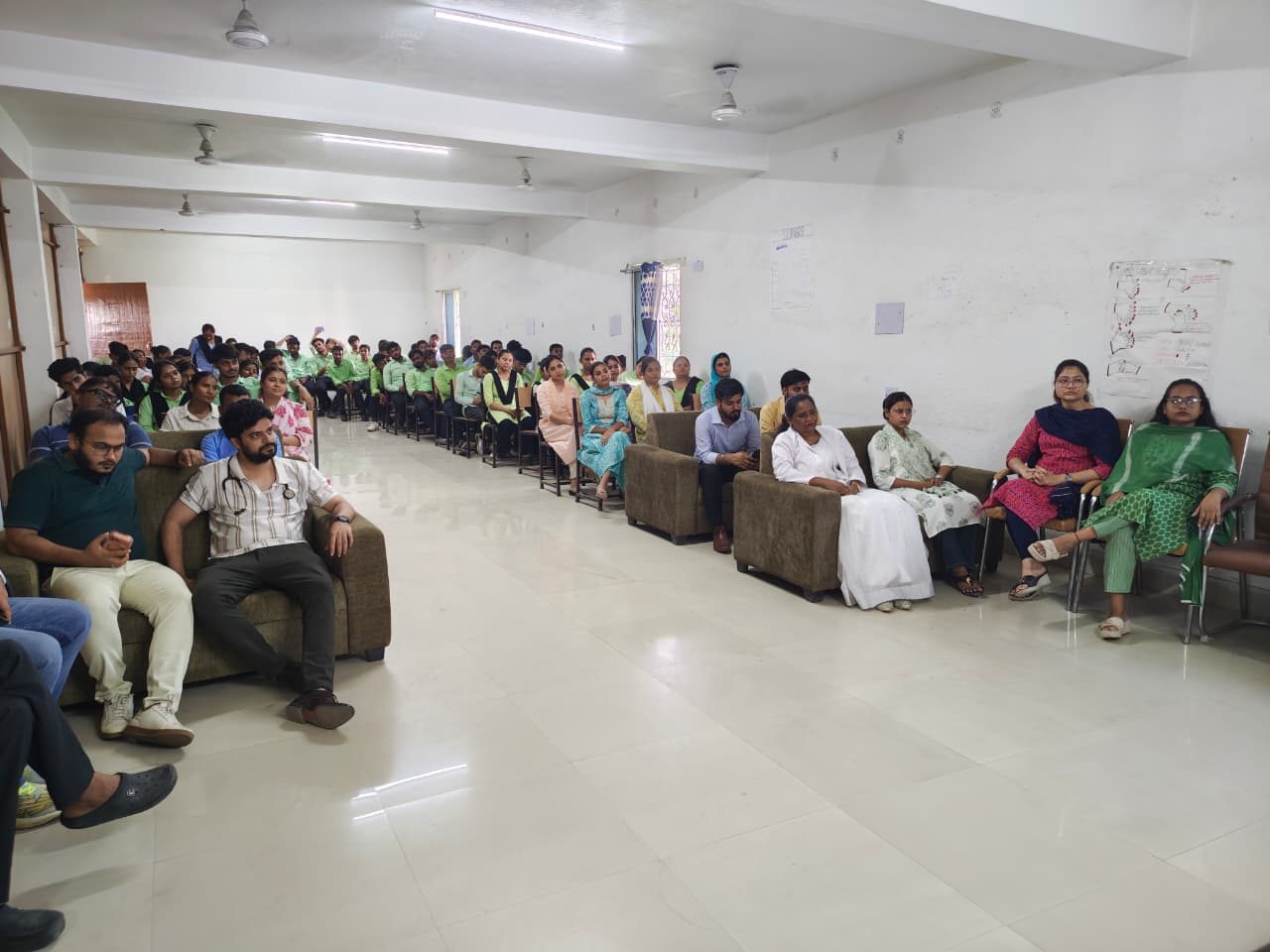Students and faculty at the awareness session